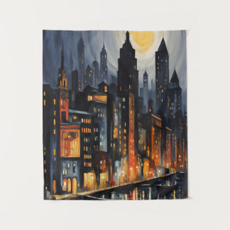 Tenture Style urbain moderne - City Skyline à Dusk Art