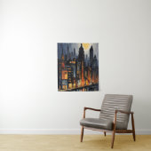 Tenture Style urbain moderne - City Skyline à Dusk Art (En situation)