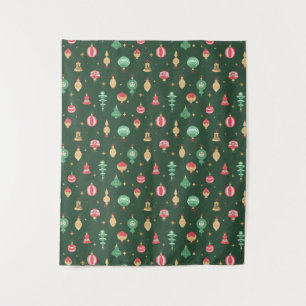 Tenture Style vintage Ornement de Noël Motif - Vert