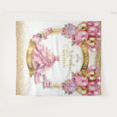 Tenture Stylish Sweet 16 fond Robe Rose Gold Tiara (Devant (Horizontal))