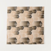 Tenture stylized urban landscape seamless pattern in sepia (Devant (Horizontal))