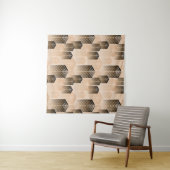 Tenture stylized urban landscape seamless pattern in sepia (En situation (horizontale))