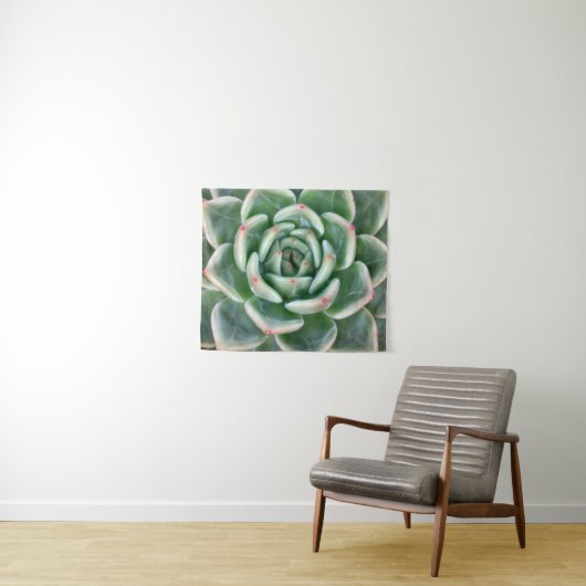 Tenture Succulent incliné par rouge vert (En situation (horizontale))