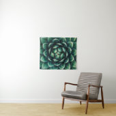Tenture Succulent vert et blanc (En situation (horizontale))