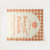 Tenture Sucré Comme Fruit Peach Pink Orange Anniversaire (Devant (Horizontal))