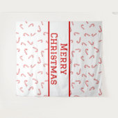 Tenture Sucre de canne personnalisé Noël (Devant (Horizontal))