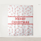 Tenture Sucre de canne personnalisé Noël (Devant)