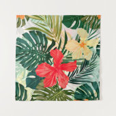 Tenture Summer colorful hawaiian seamless pattern with tro (Devant (Horizontal))