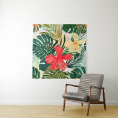 Tenture Summer colorful hawaiian seamless pattern with tro (En situation (horizontale))