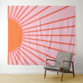 Tenture Sun Sunrise Pastel Rose Et Orange Sunshine (En situation (horizontale))