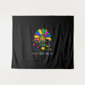 Tenture Sunflower Accepter Comprendre l'Amour Monde Autism (Devant (Horizontal))