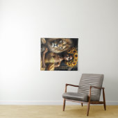 Tenture Sunflower Black Woman With Lion (En situation (horizontale))