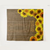 Tenture Sunflowers Wedding Backdrop to Personalize (Devant (Horizontal))