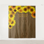 Tenture Sunflowers Wedding Backdrop to Personalize (Devant)