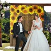 Tenture Sunflowers Wedding Backdrop to Personalize