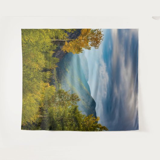 Tenture Sunlight Valley / Forêt de couleurs d'automne (Devant (Horizontal))