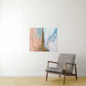 Tenture Sunny Beach Day Blue Sky Puffy Nuages Peinture (En situation (horizontale))