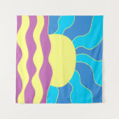 Tenture Sunrise et Waves Art Abstrait (Devant (Horizontal))
