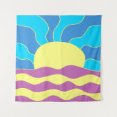 Tenture Sunrise et Waves Art Abstrait (Devant)