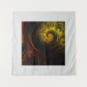 Tenture Sunrise Floral Red Abstrait Art (Devant (Horizontal))