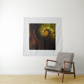 Tenture Sunrise Floral Red Abstrait Art (En situation (horizontale))