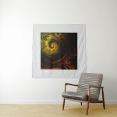 Tenture Sunrise Floral Red Abstrait Art (En situation)