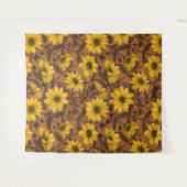 Tenture Sunroot, tournesol sauvage en jaune et marron (Devant (Horizontal))