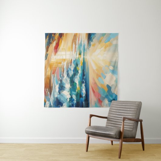 Tenture Sunset Art Beach moderne (En situation (horizontale))