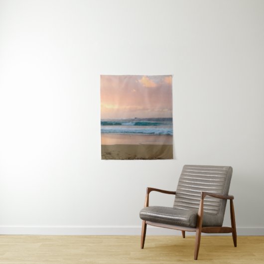Tenture Sunset Beach et océan (En situation)