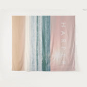 Tenture Sunset Beach Rosy Ocean Mural | Mur (Devant (Horizontal))