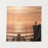 Tenture  Sunset Surf Silhouette Wall Tapestry  (Devant)