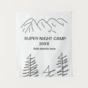 Tenture Super camp été hiver ajouter nom année voyage vacc