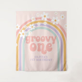 Tenture Super One Pastel arc-en-ciel 1er anniversaire Bann (Devant)