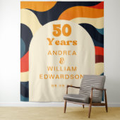 Tenture Super Retro 50e anniversaire Mariage Contexte (En situation)