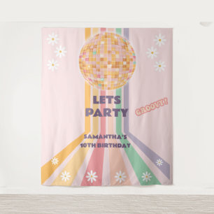 Tenture Super Retro Daisy Disco Anniversaire