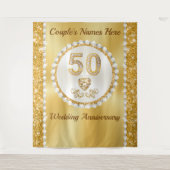 Tenture Superbe Dorée, 50e anniversaire de toile de fond, (Devant)