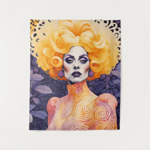 Tenture Superbe Drag Queen Cheveux rouges