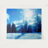 Tenture Superbe hiver Soleil Pine Trees Paysage (Devant (Horizontal))