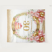 Tenture Superbe Présentation Anniversaire 30 Ans Doré Rose (Devant (Horizontal))