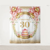 Tenture Superbe Présentation Anniversaire 30 Ans Doré Rose (Devant)