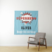Tenture Superhero Comic Speech Bubble Boy Anniversaire Par (En situation)