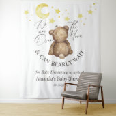 Tenture Sur la Lune Teddy Bear Baby shower fond (En situation)