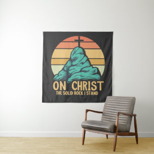 Tenture Sur le Christ le Rocher Solide je se tient