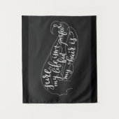 Tenture Sûr ma vie n'est pas parfaite mais mes cheveux (Devant)