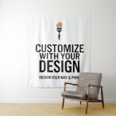 Tenture Sur mesure 173x203cm Enseigne de la société Person (En situation)