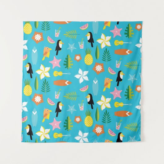Tenture Surf Hawaii Toucan Vintage (Devant)