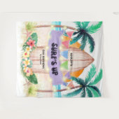 Tenture Surf & Sea | Anniversaire à la plage, la surf part (Devant (Horizontal))