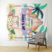 Tenture Surf & Sea | Anniversaire à la plage, la vague est (En situation (horizontale))