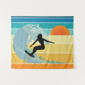 Tenture Surfer Girl Sunset Vintage (Devant (Horizontal))