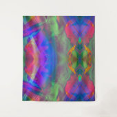Tenture Surreal Abstrait Vert rose bleu violet (Devant)